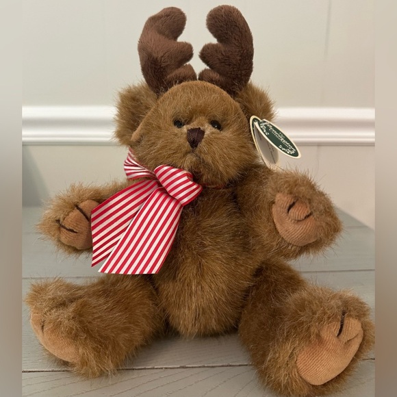IZZY A. REINDEER*Bearington 9” Stuff Teddy Bear New Rare Christmas*DEER Plush - Picture 1 of 9